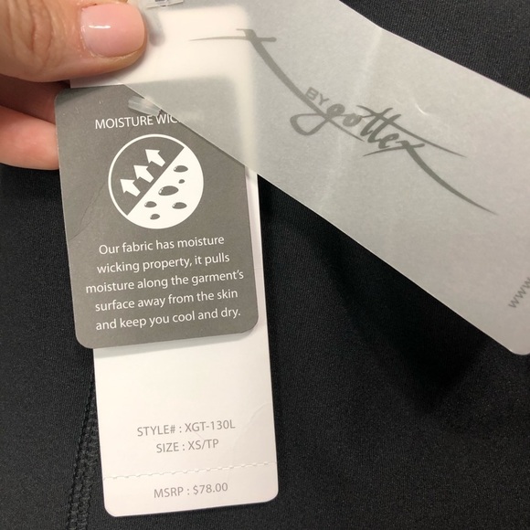 NWT-X by Gottex Black Mesh Leggings w Pocket XS - Picture 5 of 8